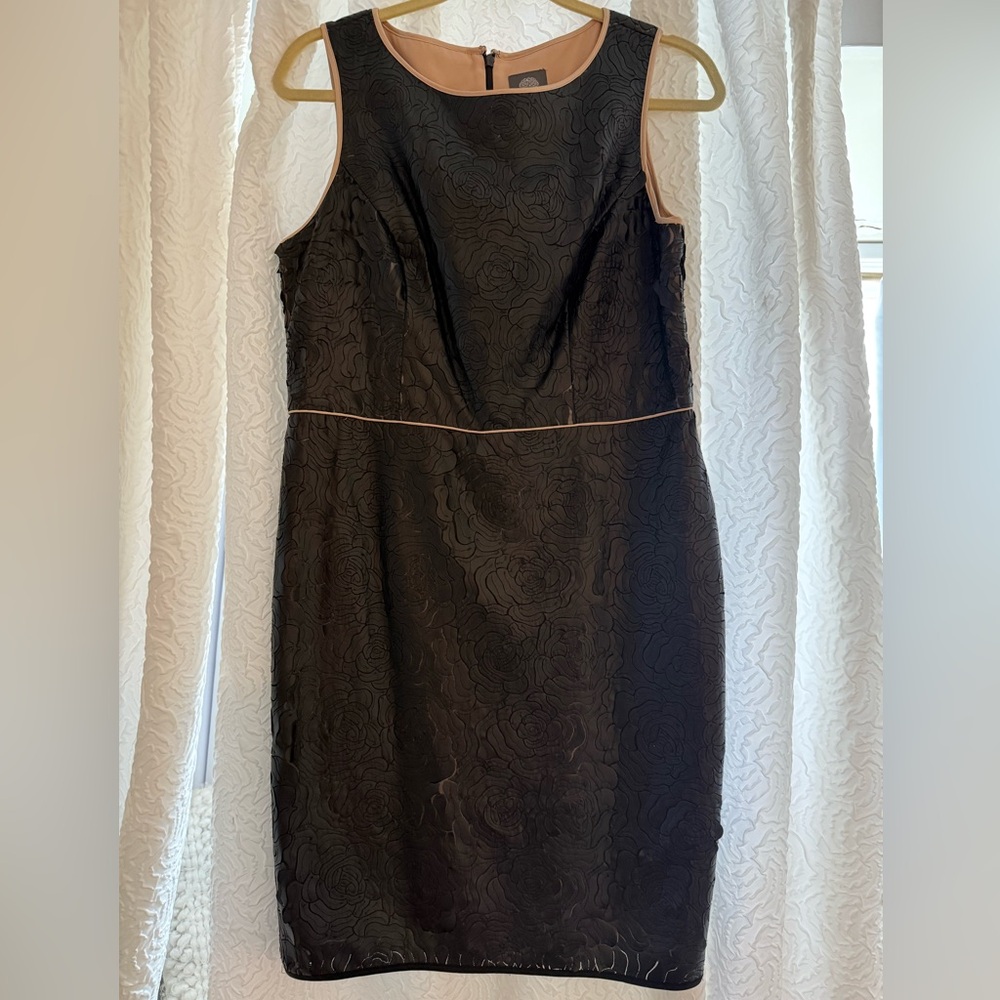 Black Floral Embossed Dress